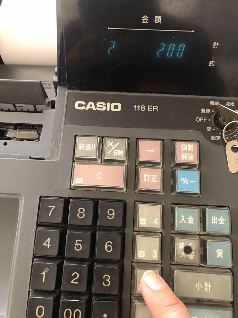 CASIOレジスター 118ER 訳あり