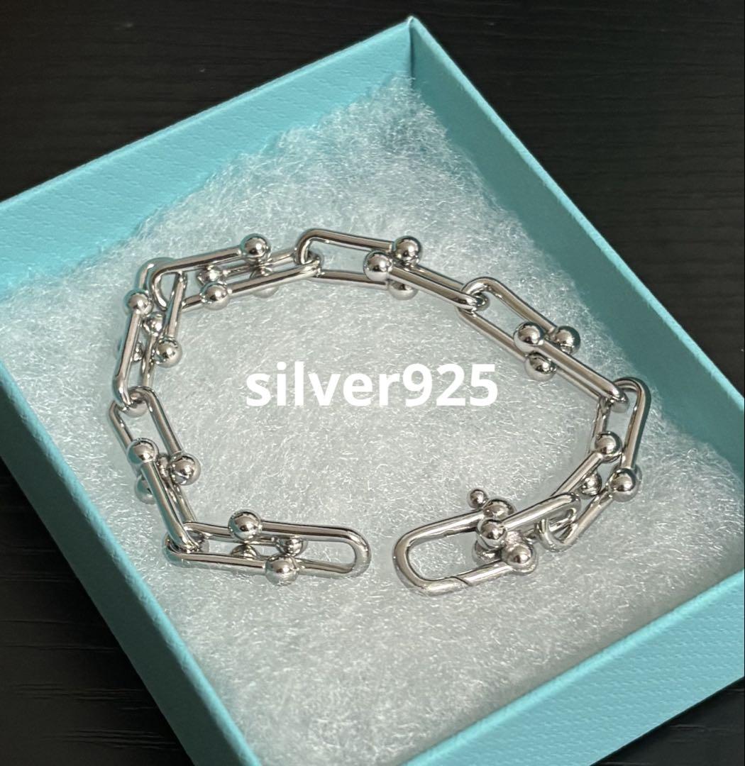 シルバー silver 925 ハードウェア ブレスレット シルバー silver 925 ハードウェア ブレスレット 18センチ