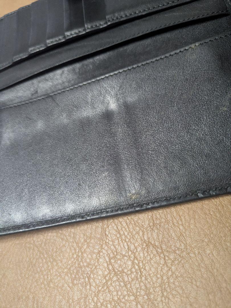 GUCCI ブラックレザー 長財布 GGパターン