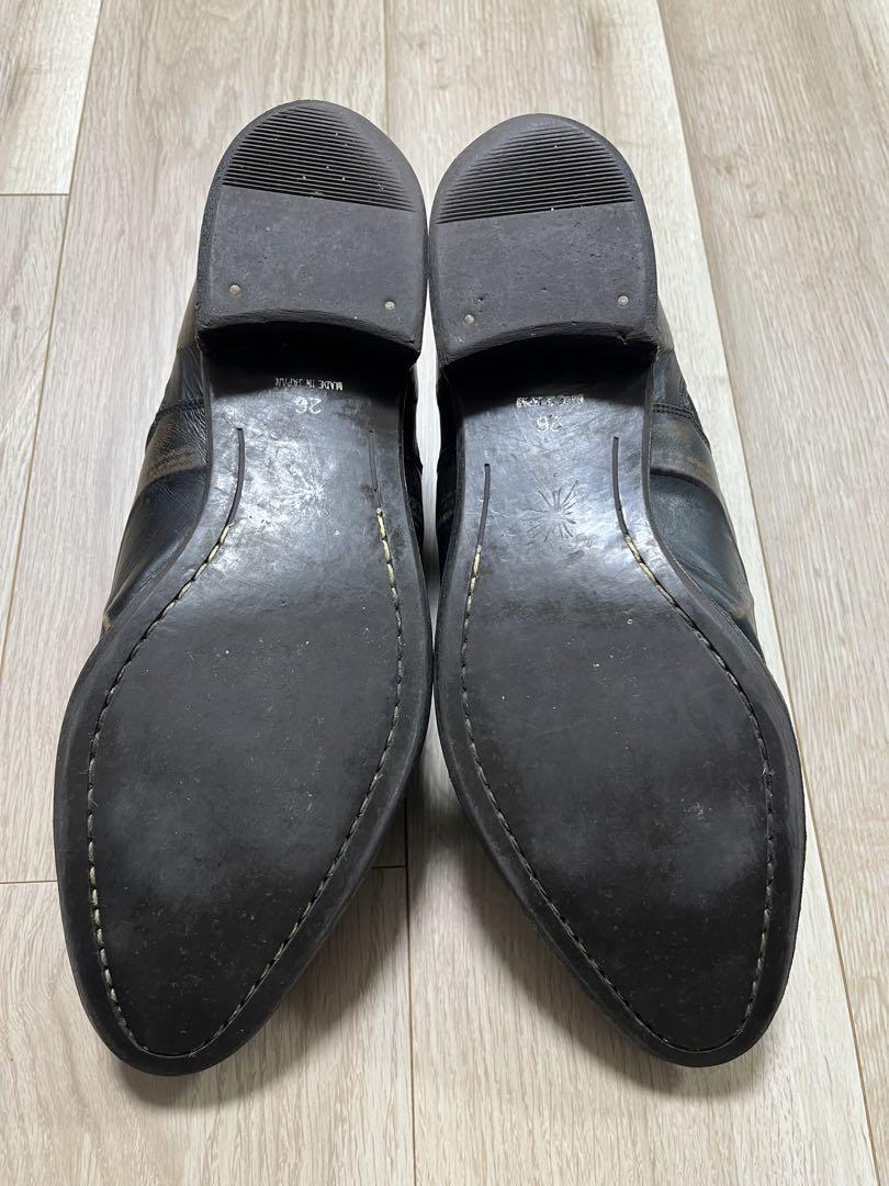ミハラヤスヒロ MIHARAYASUHIRO 炙り出しレザードレスシューズ
