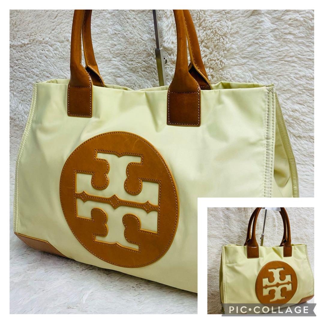 美品！ トリーバーチ エラ トートバッグ デカロゴ ナイロン
