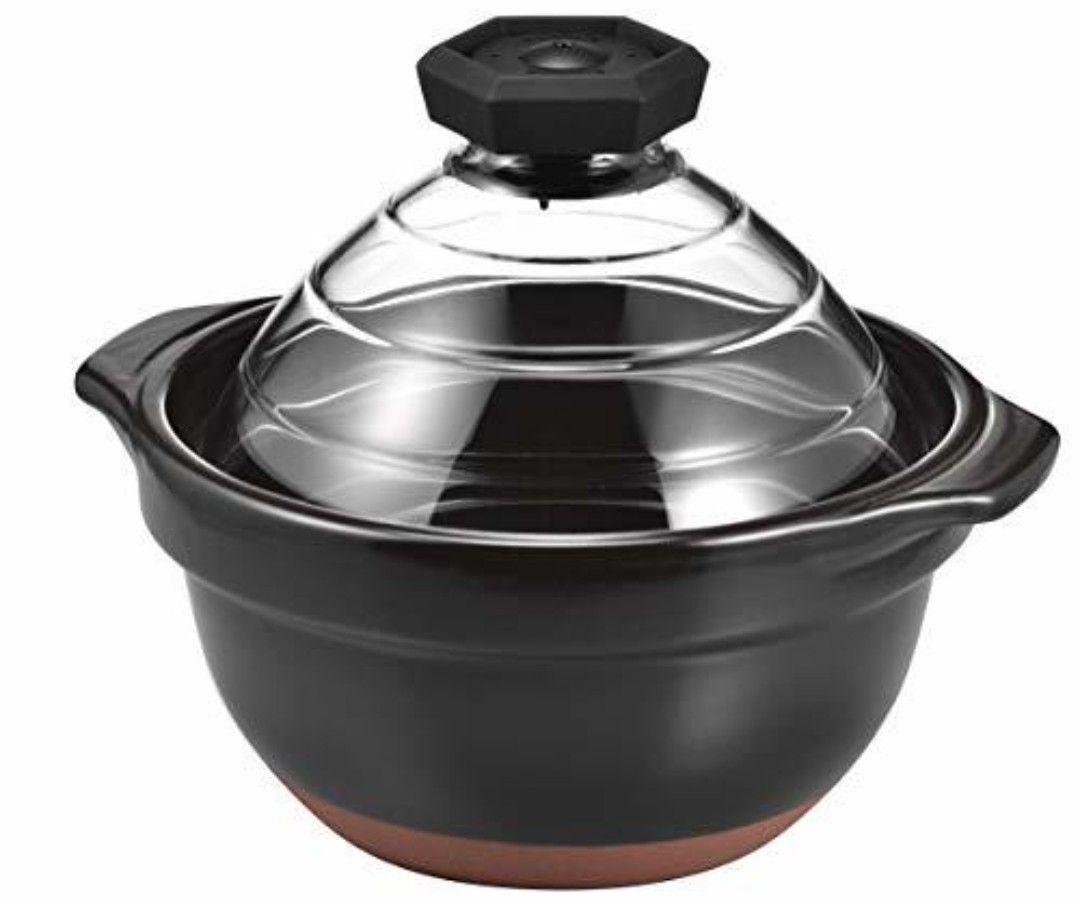 HARIO ハリオ フタがガラスのご飯釜 2~3合用 GNR-200-B 新品