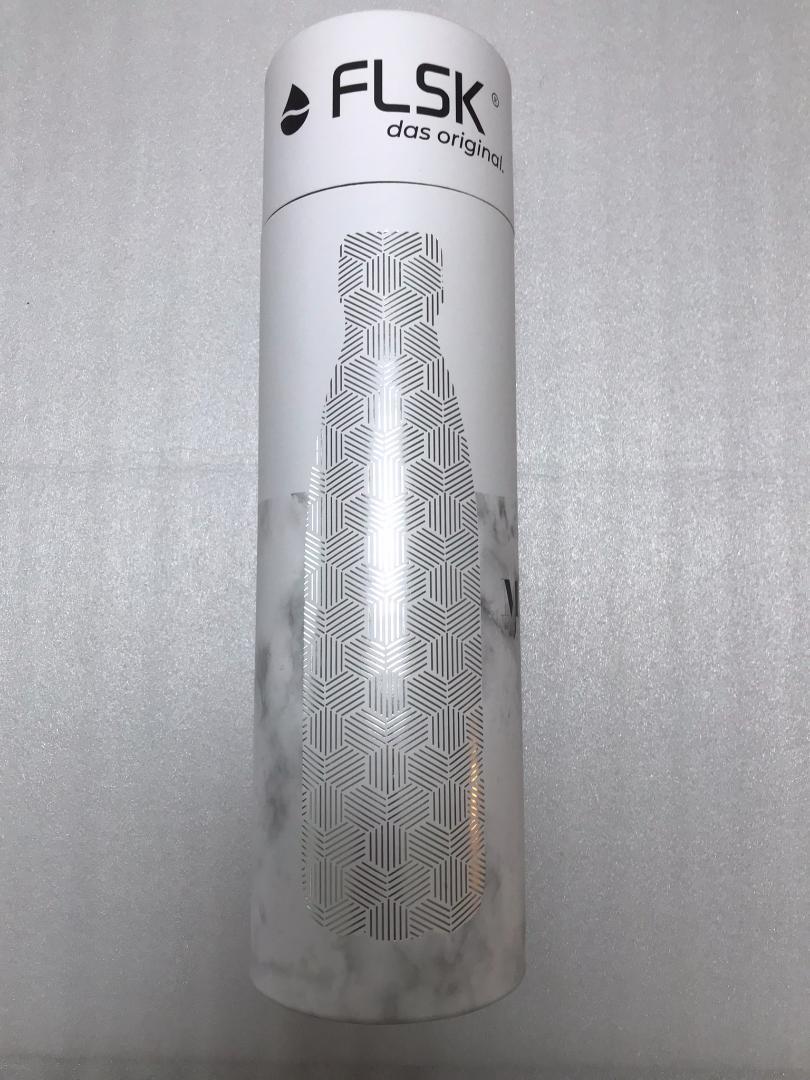 FLSK フラスク ステンレスボトル ホワイトマーブル 750ml 保温冷 炭酸
