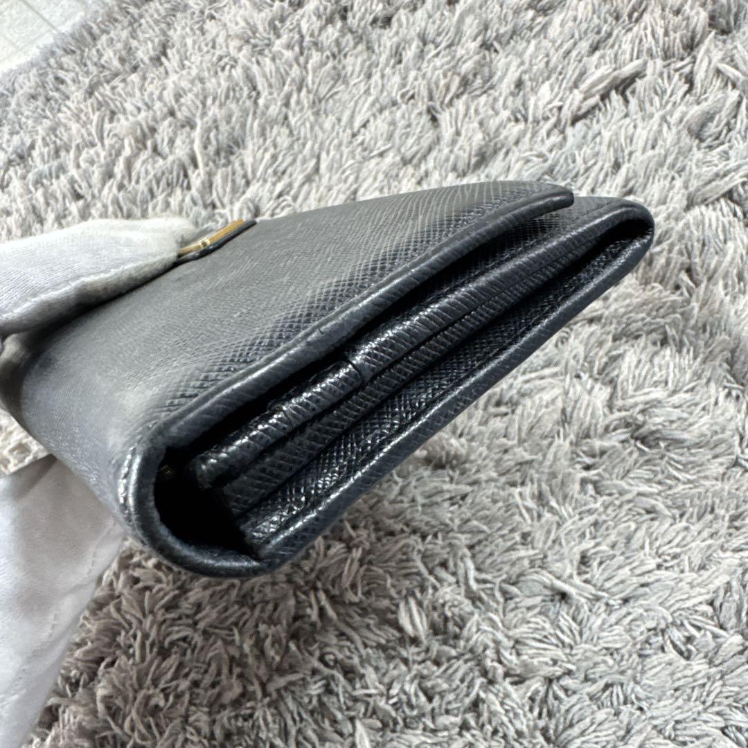 PRADA プラダ サフィアーノ レザー 長財布 チェーン付きパスケース