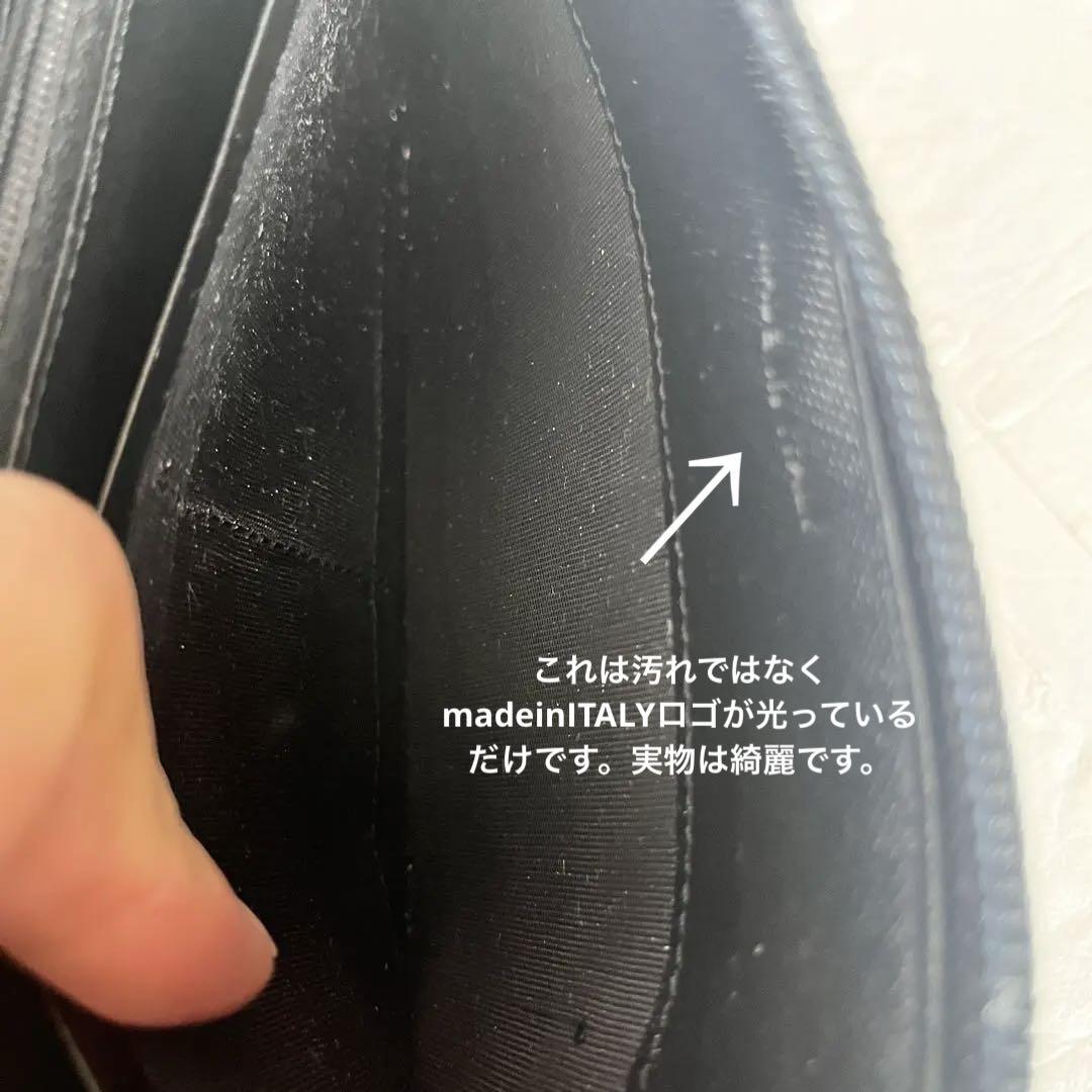 良品✨PRADA ラウンドファスナー　長財布　三角ロゴ　メンズ　ブラック