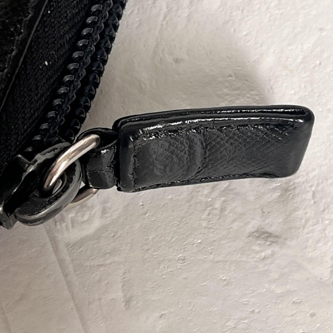 良品✨PRADA ラウンドファスナー　長財布　三角ロゴ　メンズ　ブラック