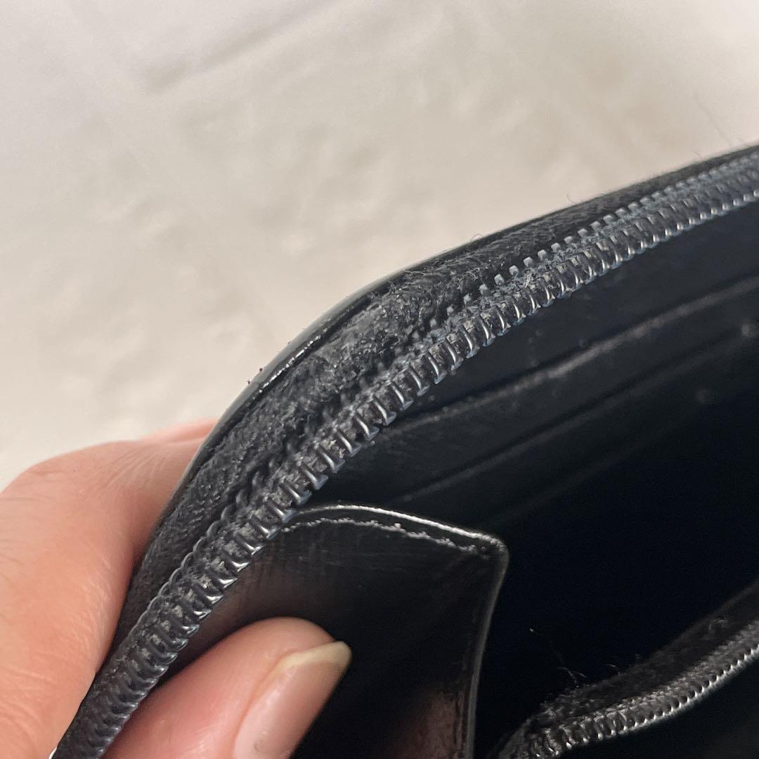 良品✨PRADA ラウンドファスナー　長財布　三角ロゴ　メンズ　ブラック