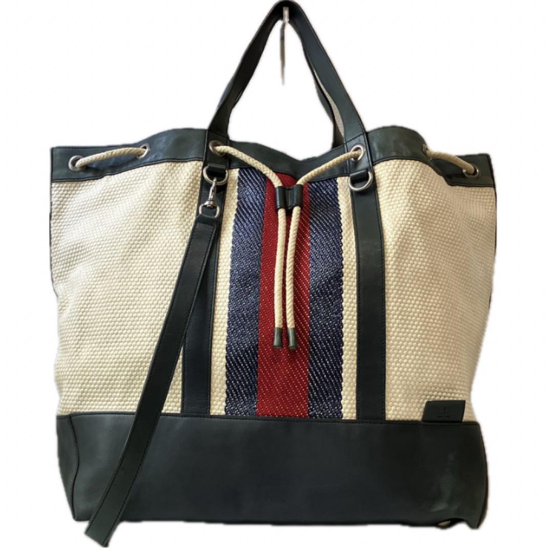 GUCCI グッチ 2way デカトートバッグ シェリーライン 巾着