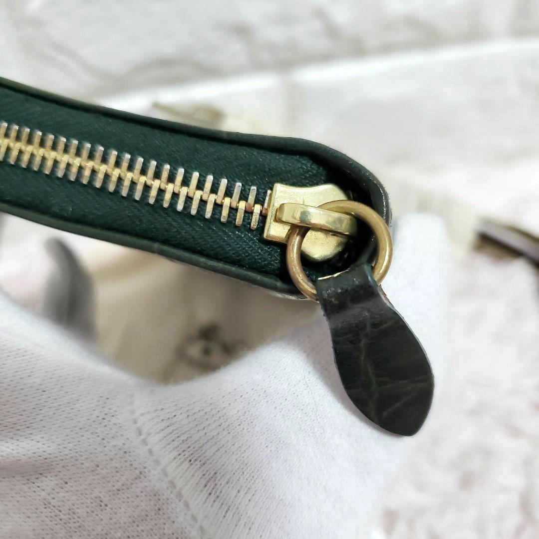 IL BISONTE イルビゾンテ 型押し クロコ ラウンドファスナー長財布