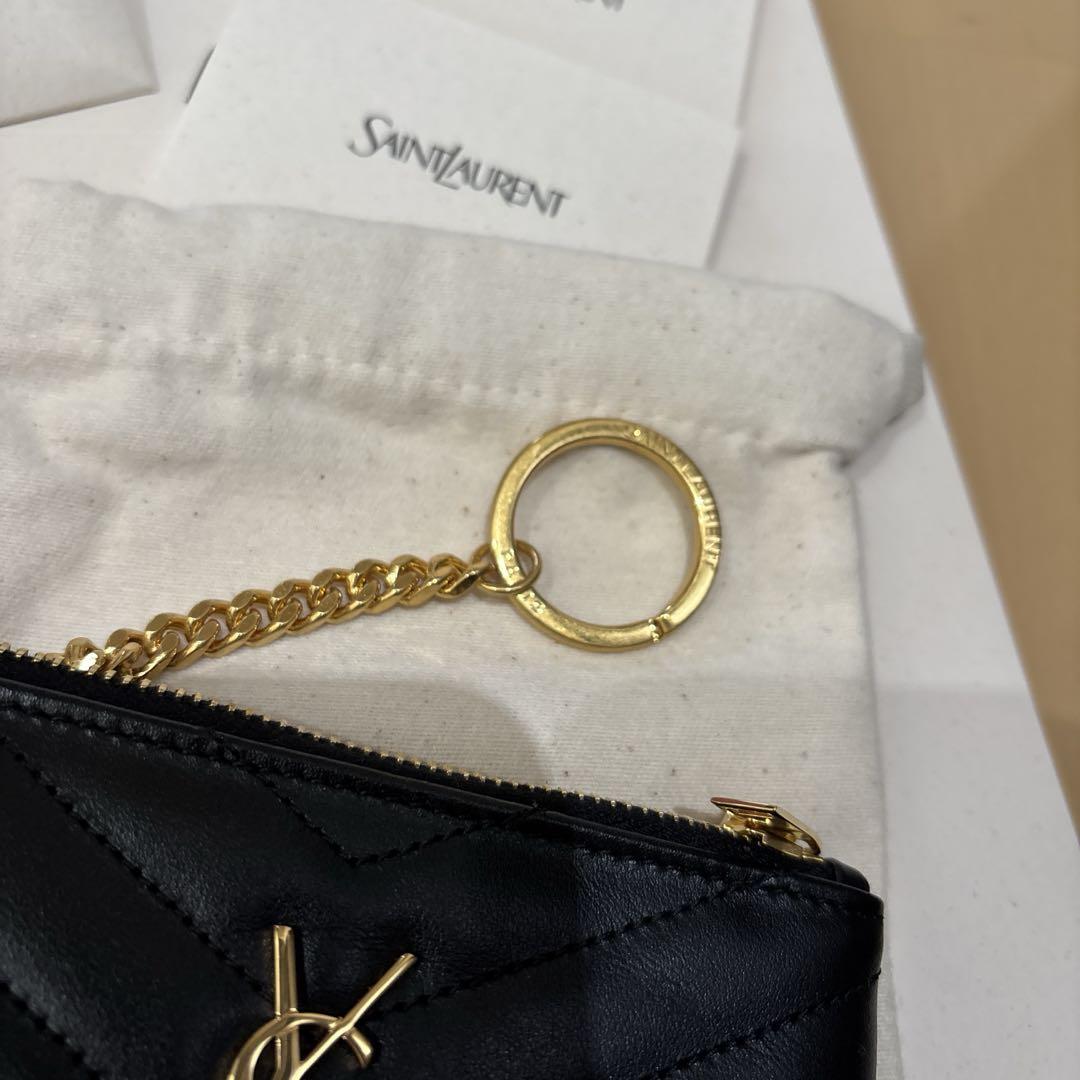 YSL モノグラムサンローランキーポーチ ブラックレザーキーケース 新品