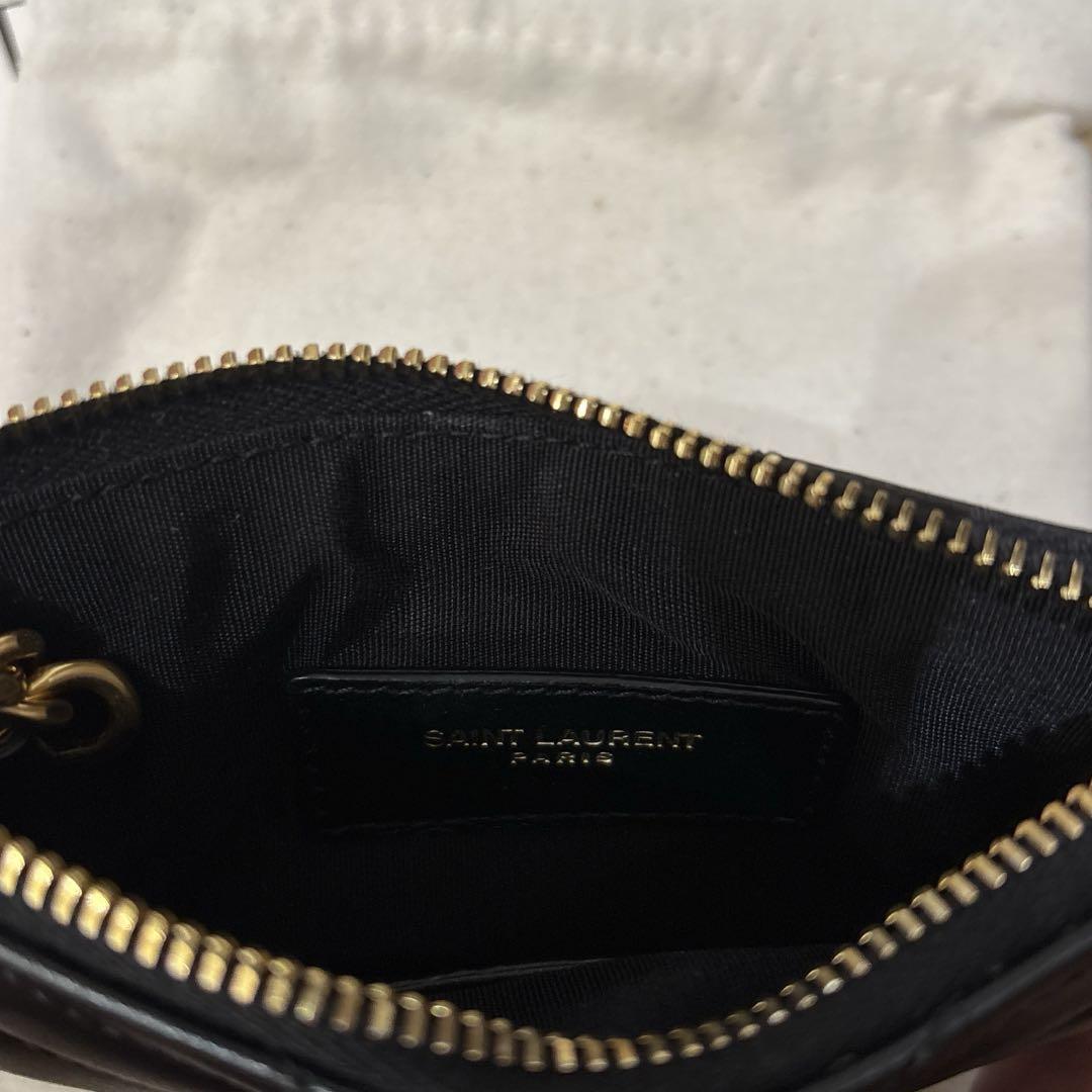 YSL モノグラムサンローランキーポーチ ブラックレザーキーケース 新品