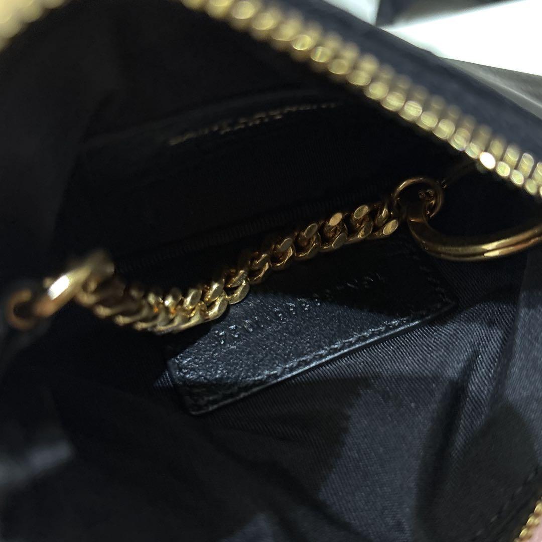 YSL モノグラムサンローランキーポーチ ブラックレザーキーケース 新品