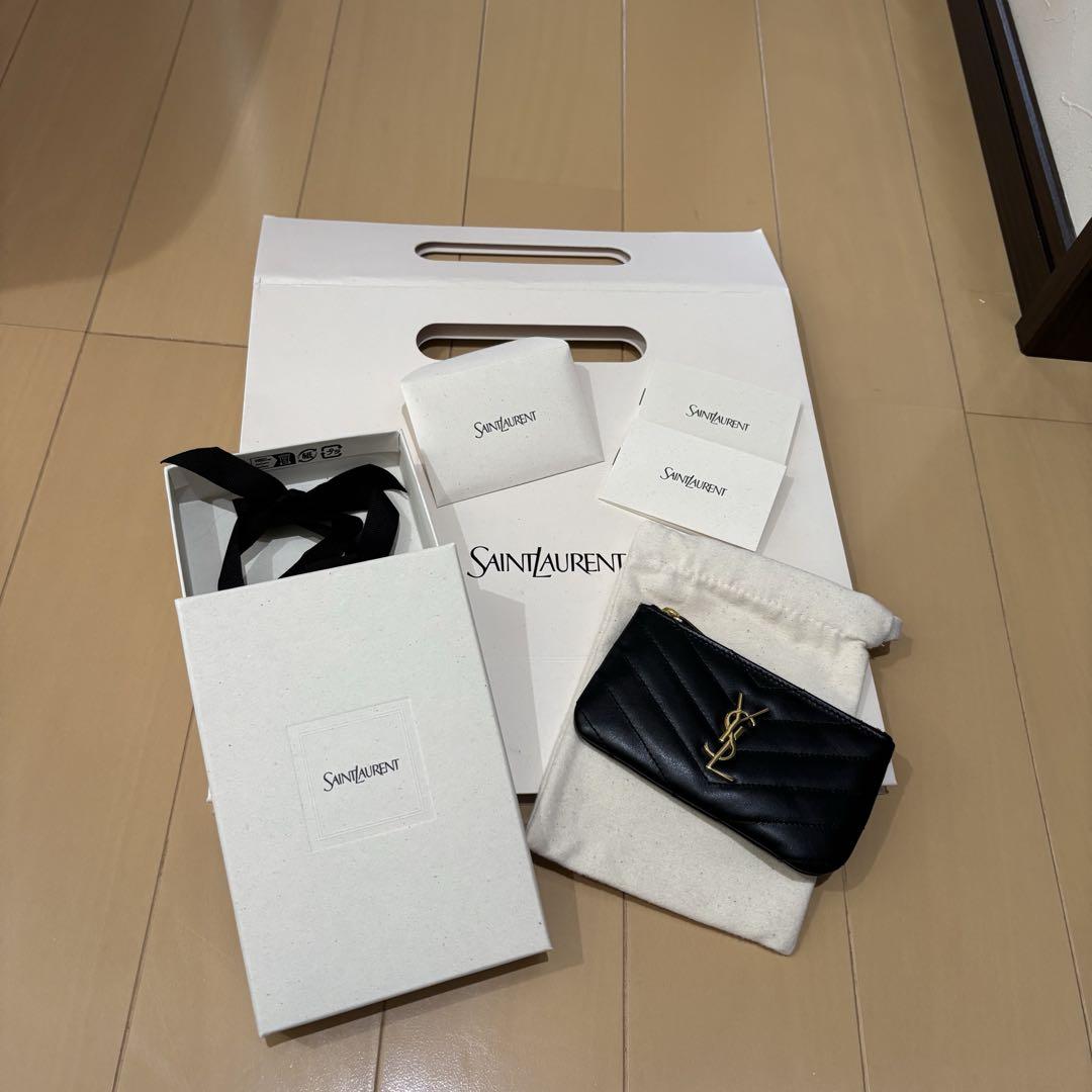 YSL モノグラムサンローランキーポーチ ブラックレザーキーケース 新品