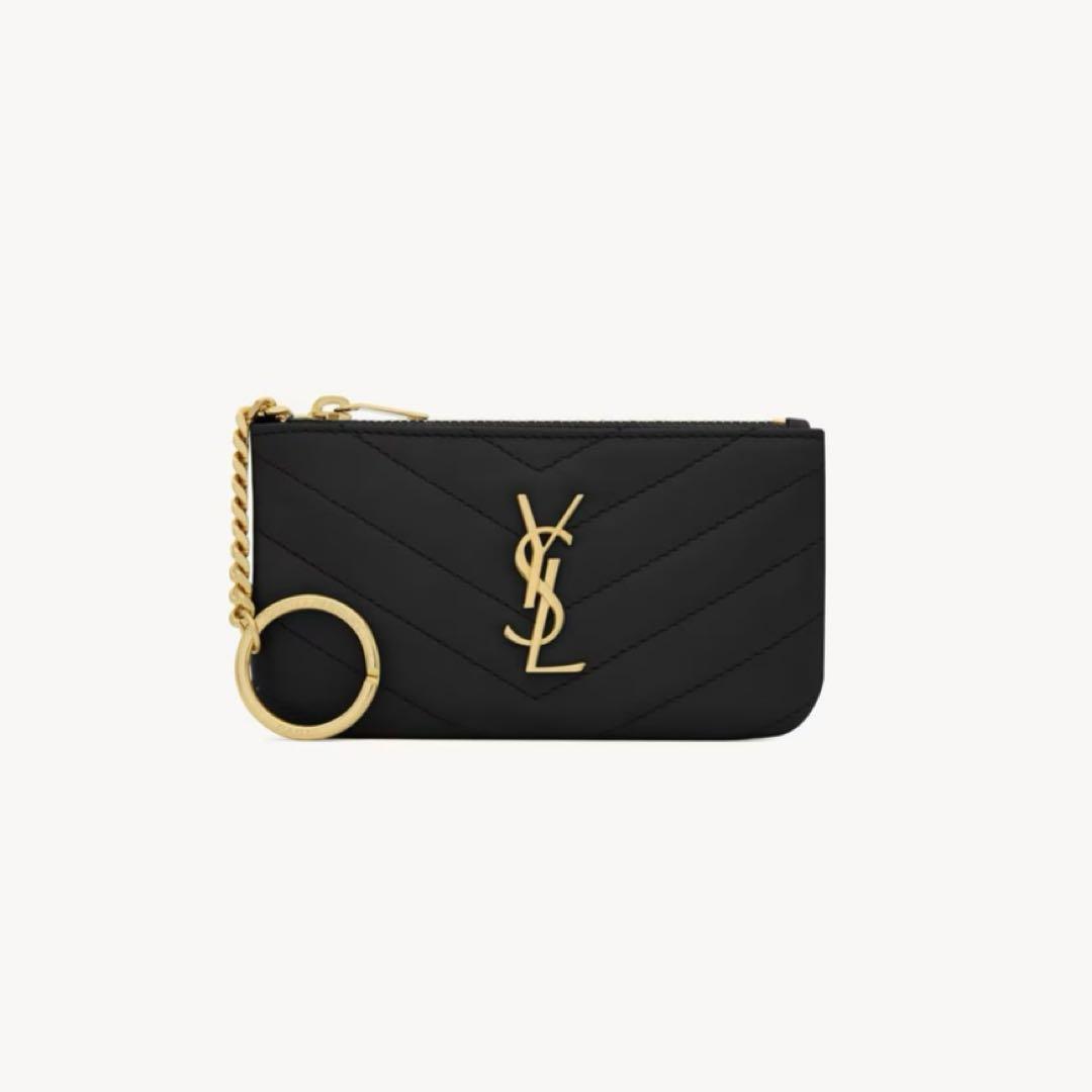 YSL モノグラムサンローランキーポーチ ブラックレザーキーケース 新品