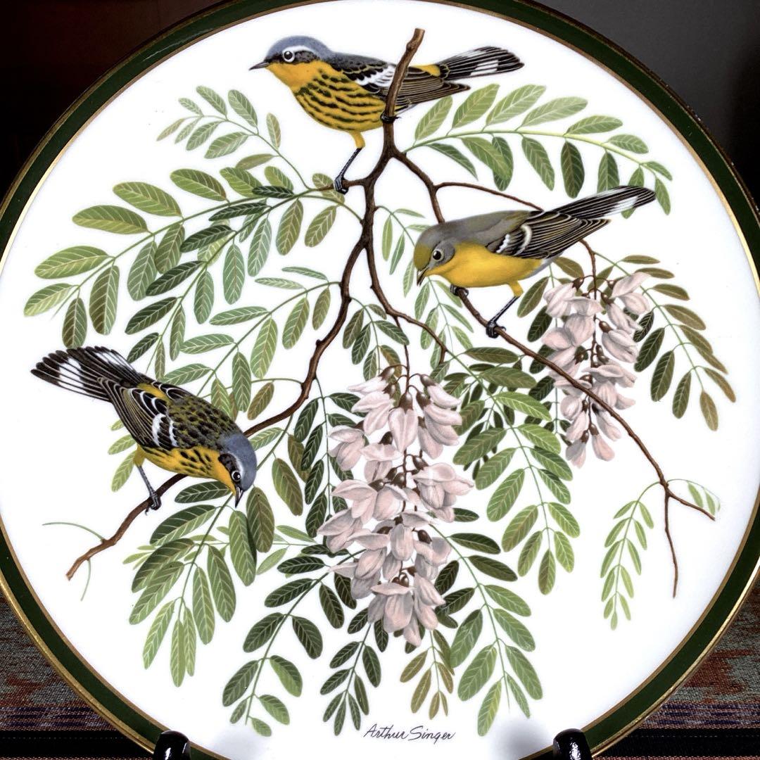 ウエッジウッド×フランクリン　『MAGNOLIA WARBLER』　大皿 ウエッジウッド×フランクリン 『MAGNOLIA WARBLER』 大皿 - メルカリ