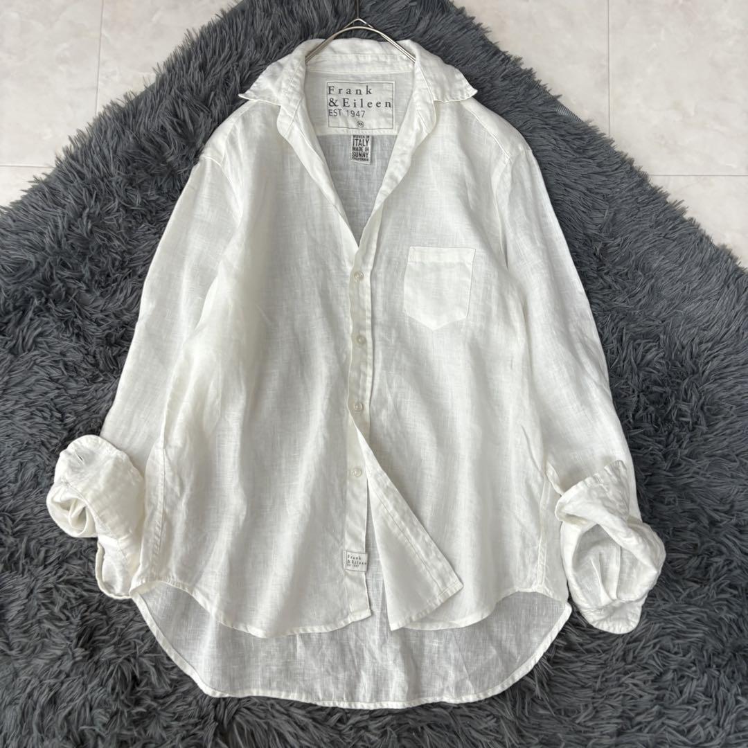 美品✨Frank&Eileen EILEEN リネンシャツ 白 イタリア生地 M
