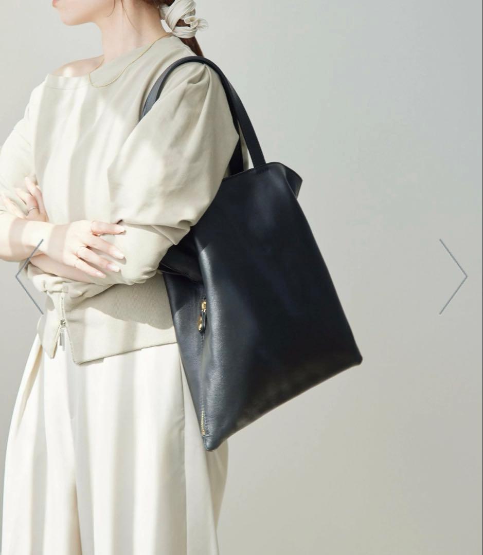 新品同様✨️gemeil 巾着 トートバッグ A4 ブラック