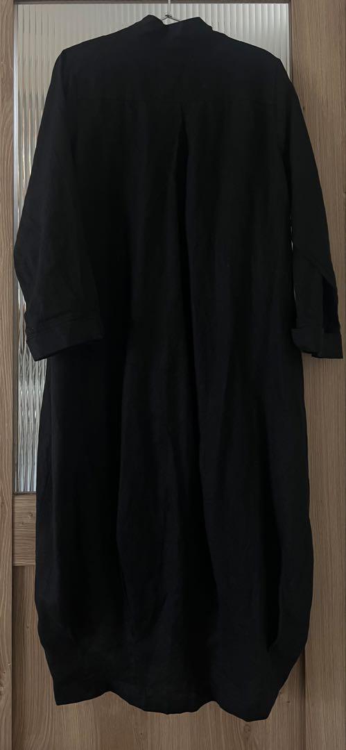 OTOHA 黒 長袖 ボタン付きシャツワンピース 9501OP012242S02.jpg
