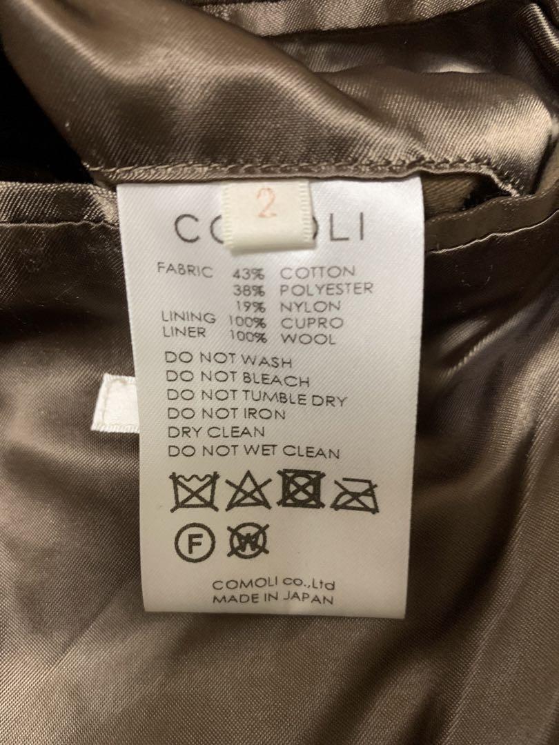 comoli 19aw タイロッケンコート カーキ サイズ2