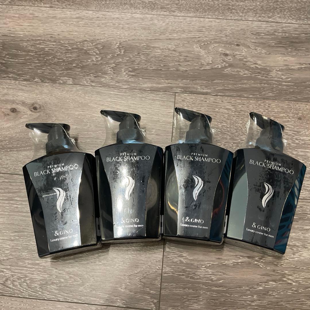 &GINO 頭皮ケアシャンプー プレミアムブラックシャンプー4本セット400ml Amazon | &GINO 頭皮ケア プレミアムブラックシャンプー 400ml