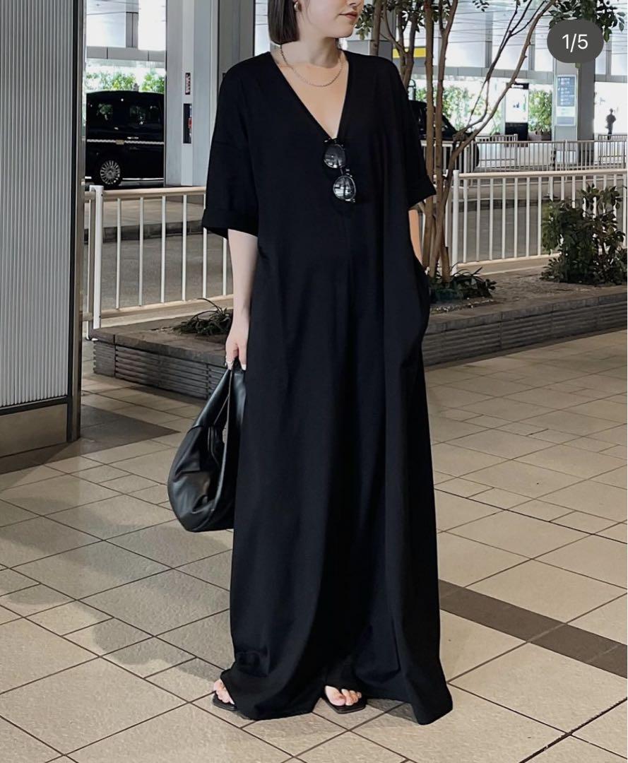 ETRE TOKYO Vネックリラクシーオールインワン