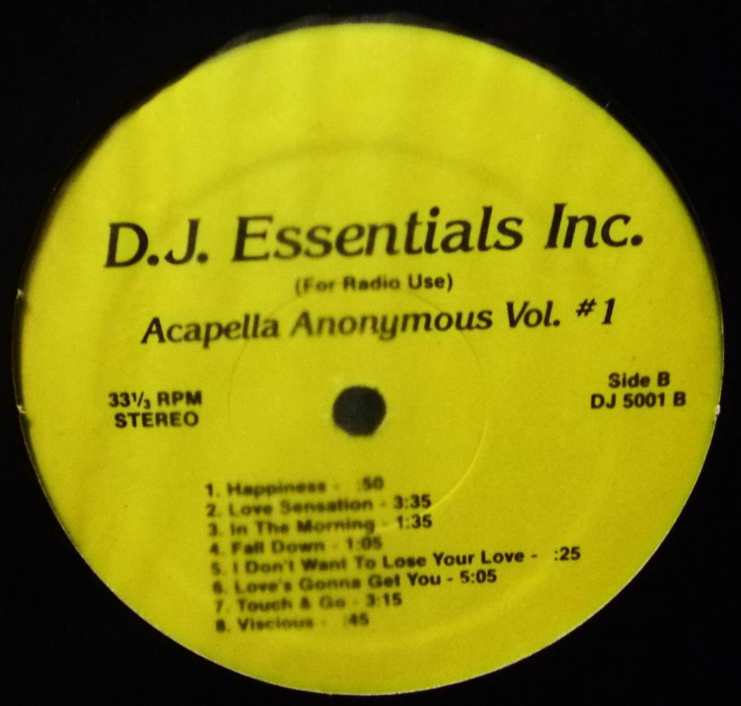 未使用 Acapella Anonymous Vol. #1 / レコード