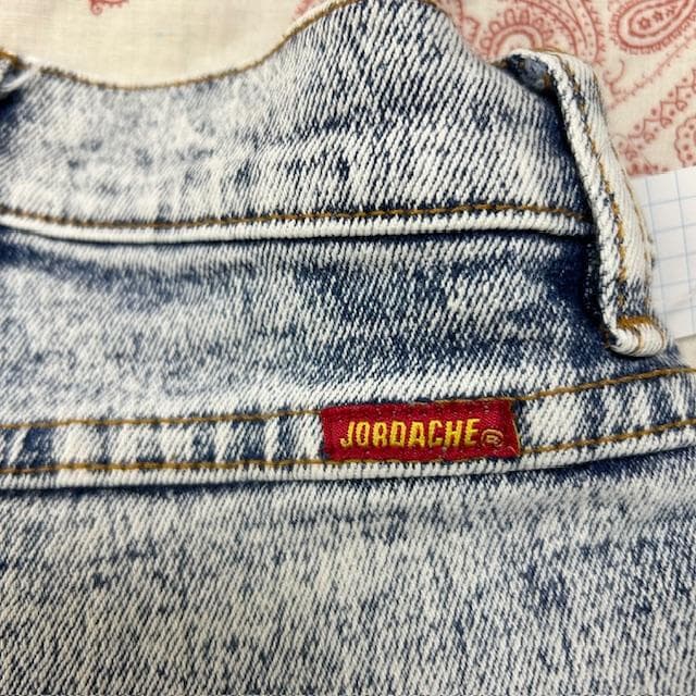 US古着 80s～90s ケミカルウォッシュ テーパードデニムパンツ 8