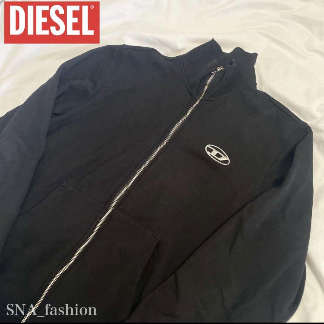 DIESEL ジップアップスウェット オーバルD 黒 Mサイズ DIESEL ジップアップスウェット オーバルD 黒 Mサイズ