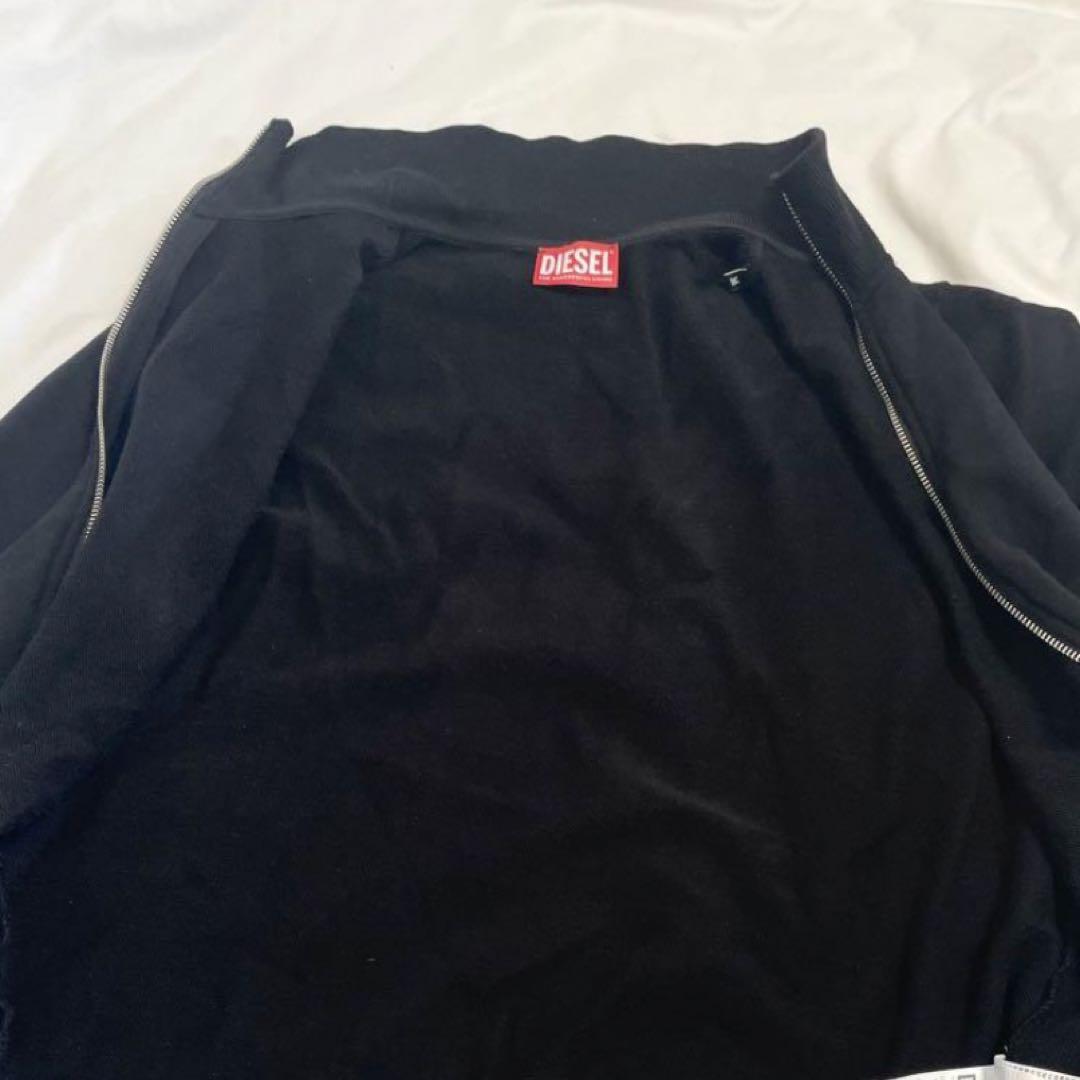 DIESEL ジップアップスウェット オーバルD 黒 Mサイズ