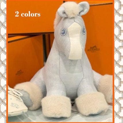 エルメス ベビー・エルミー ピンクブルー2個セット ぬいぐるみ 馬