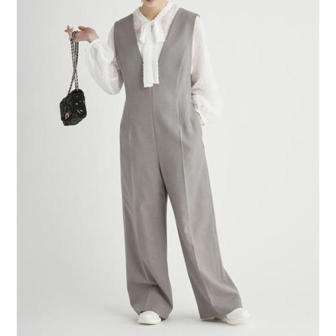 24AW セルフォード ウールライクサロペット グレー S 24AW セルフォード ウールライクサロペット グレー S