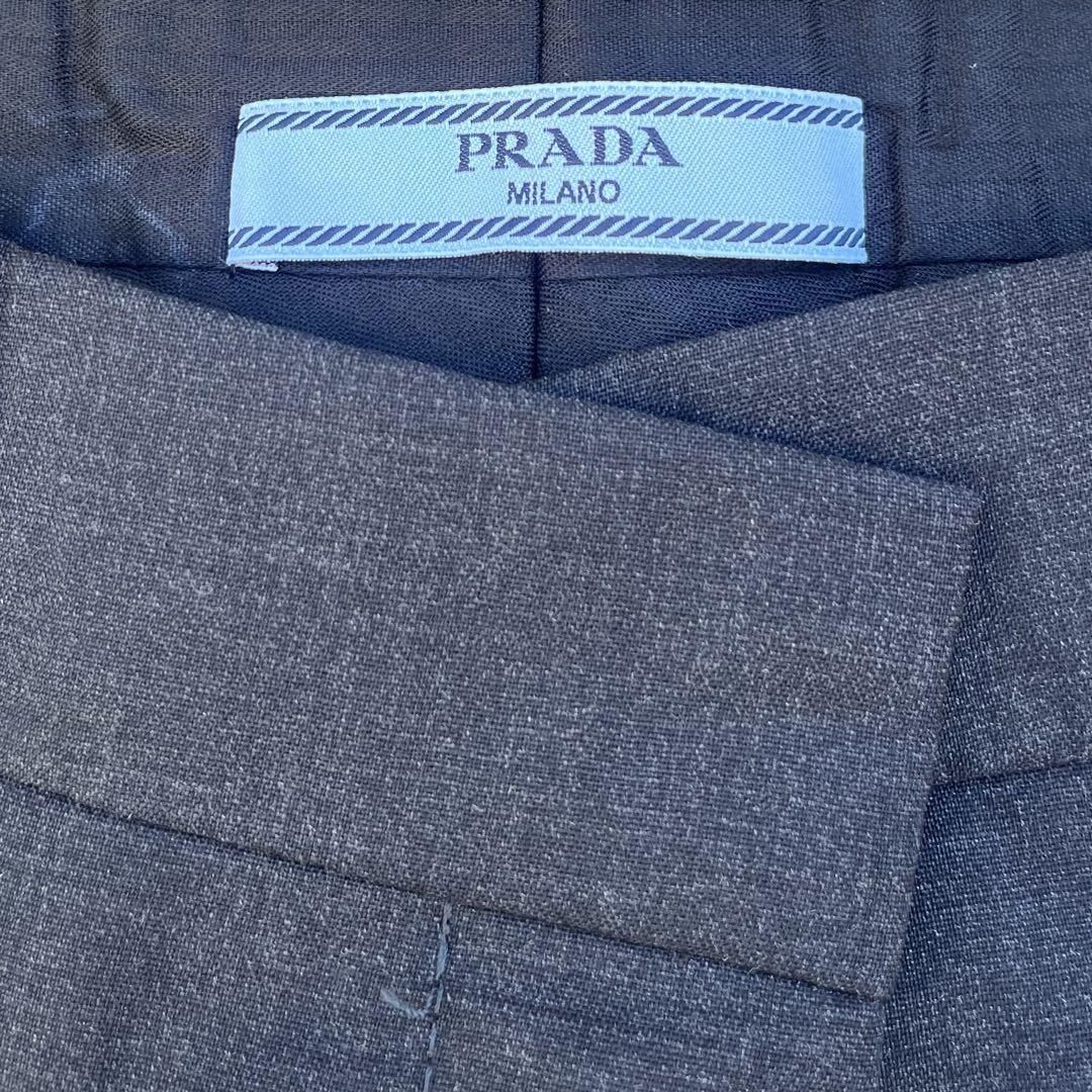 23ss prada wide straight slacks