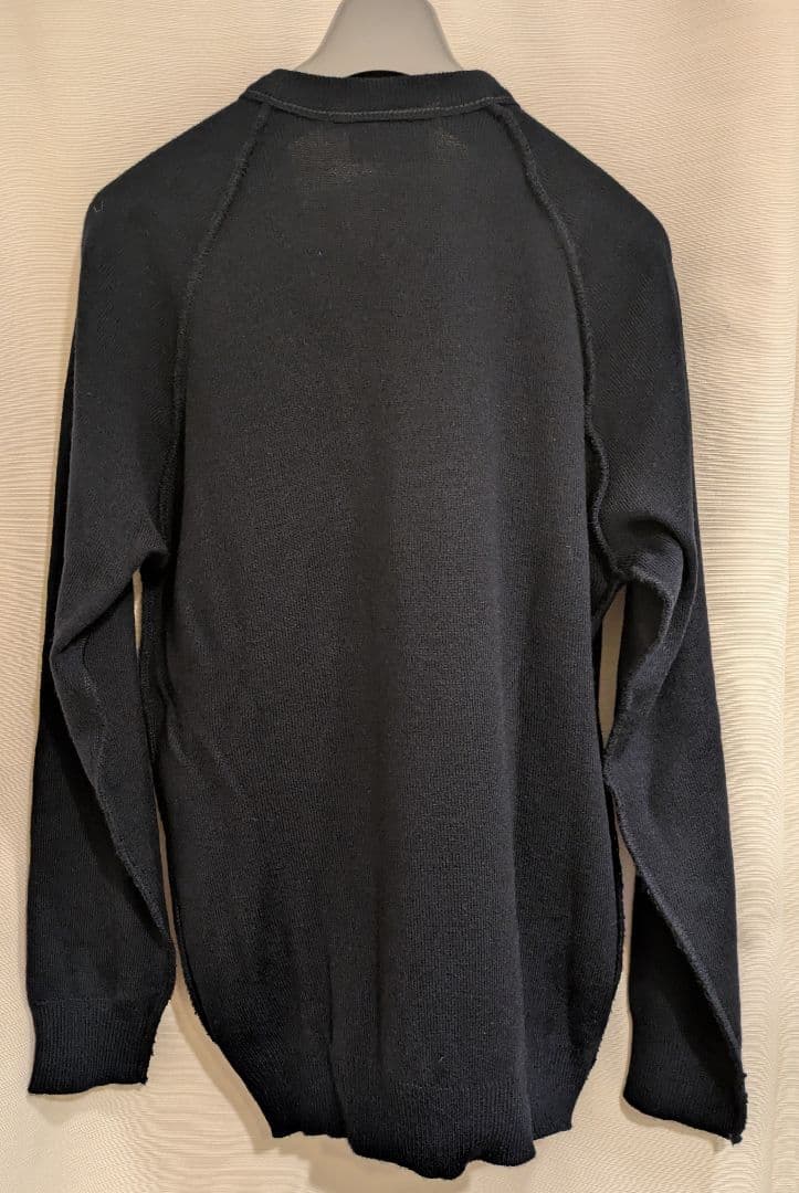 コムデギャルソンオムドゥーXチャールズカークネイビー Vネック ニット　Sサイズ コムデギャルソンオムドゥーXチャールズカークネイビー Vネック