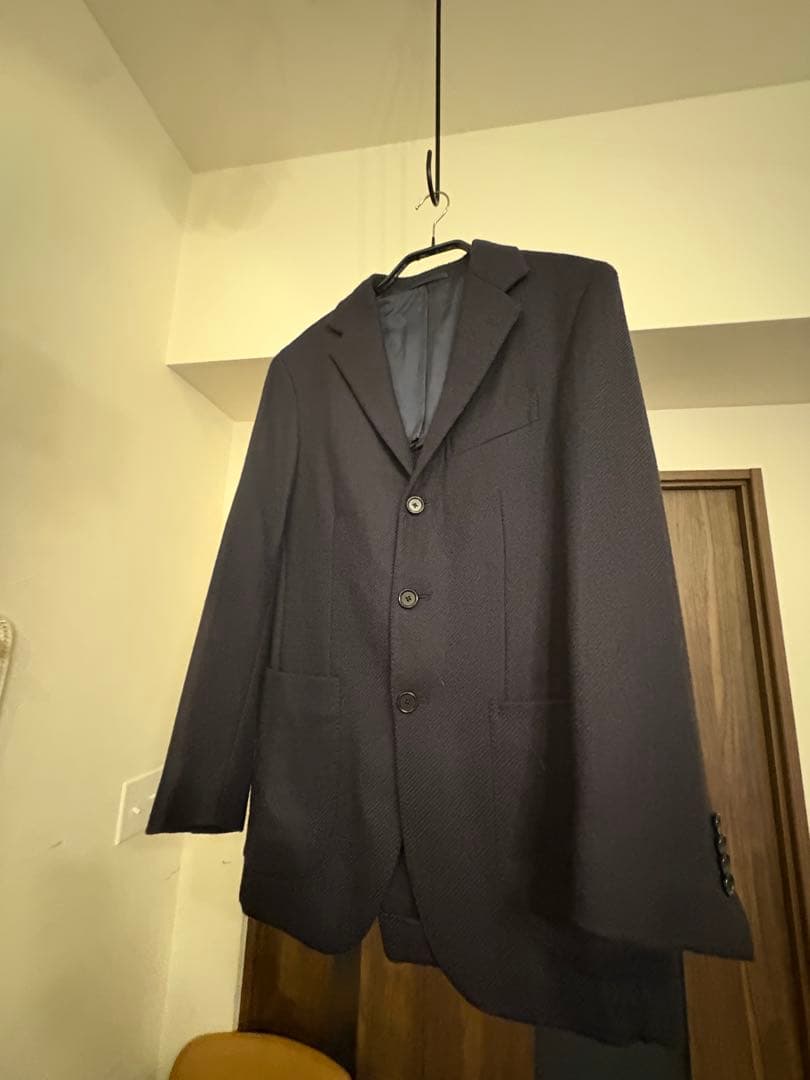 【美品・イタリア製】E. Formicolaテーラードジャケット 44 ネイビー