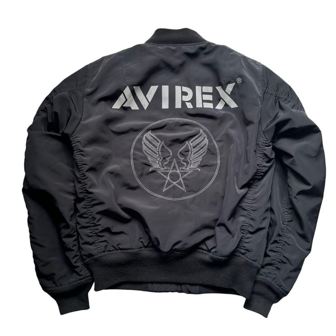 AVIREX（アヴィレックス）　ma-1フライトジャケット ビックロゴ　ブルゾン