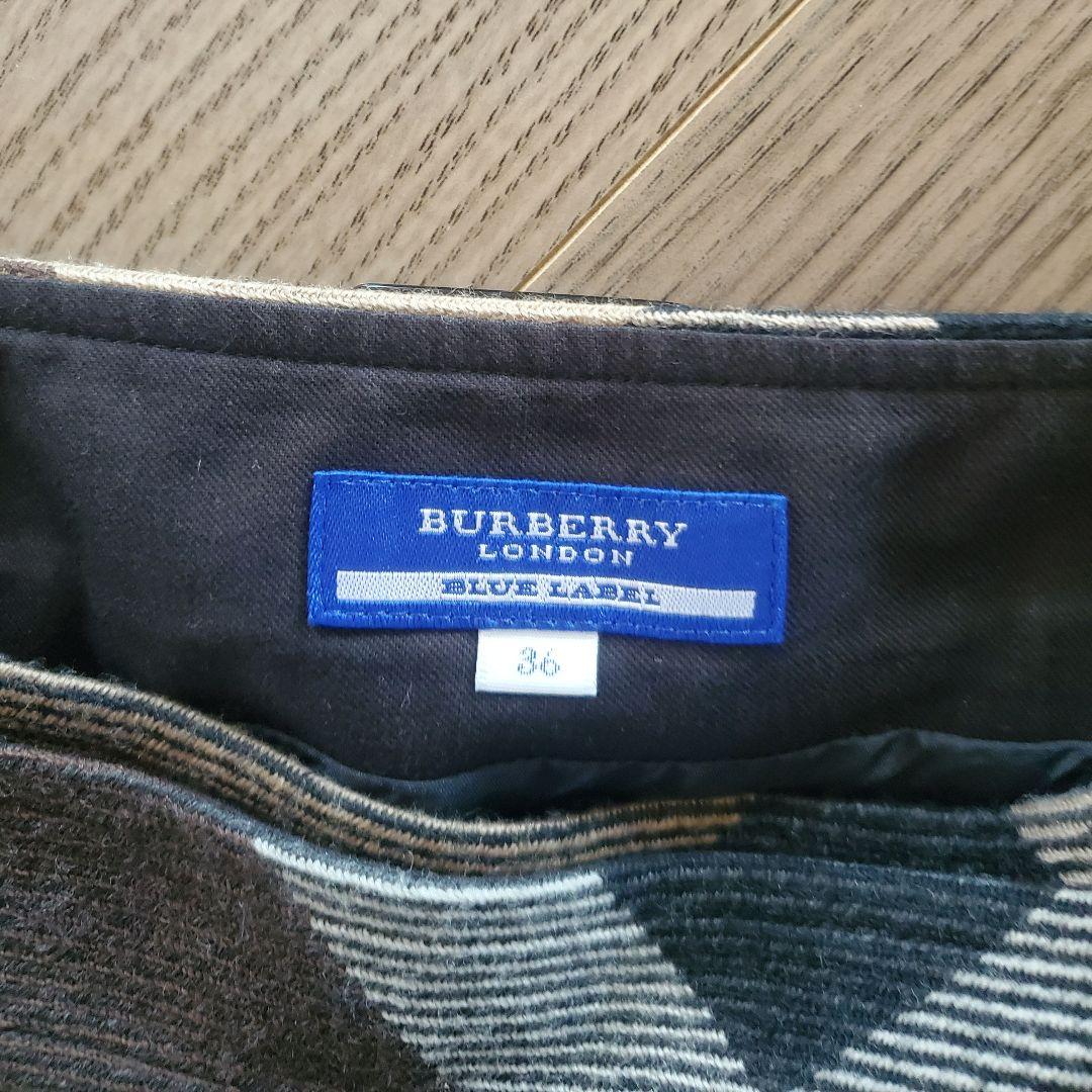 BURBERRYブルーレーベル ミニスカート ブラウンチェックスカート36サイズ
