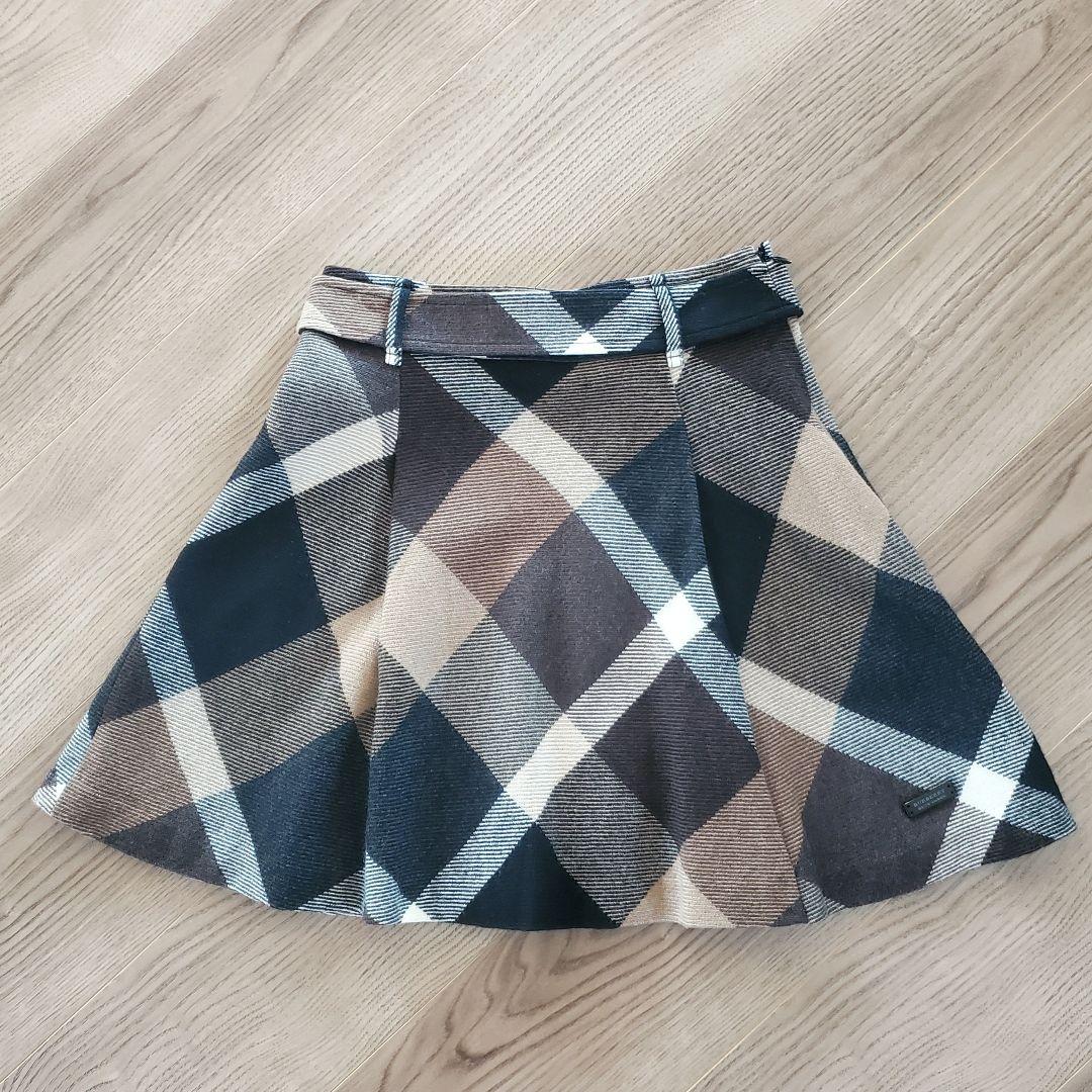 BURBERRYブルーレーベル ミニスカート ブラウンチェックスカート36サイズ