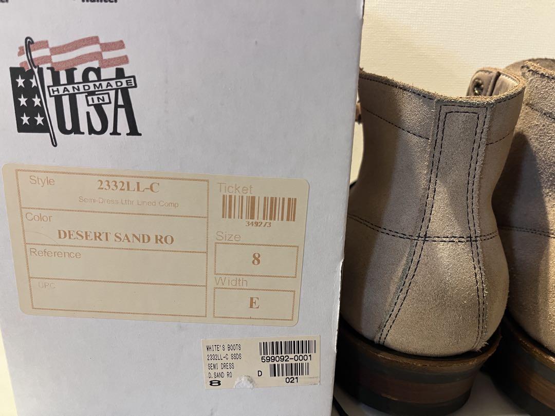 WHITE'S BOOTS ホワイツ セミドレス デザートサンド ラフアウト