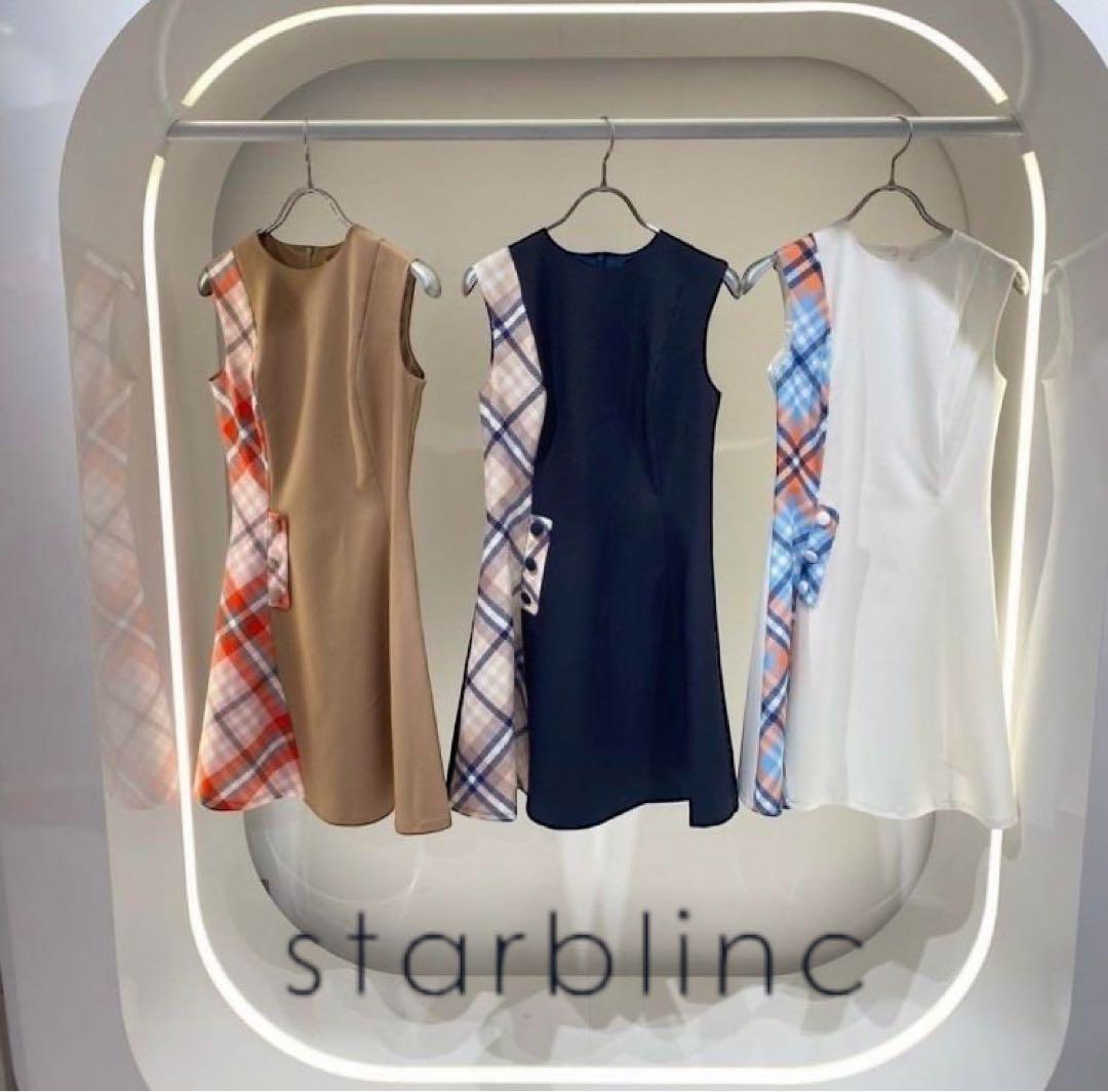 starblinc スターブリンク レトロサイドチェックワンピース
