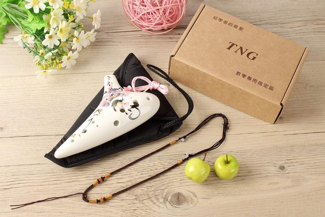 TNG オカリナ シングル 12穴 アルト C調 台湾製 AC 釉色 藤の花