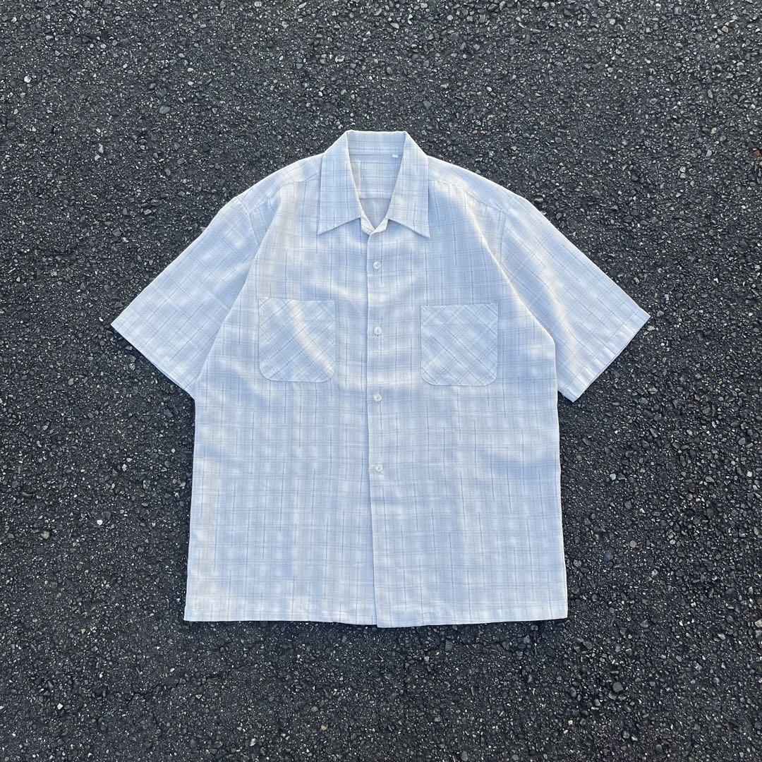 VINTAGE - 60&#39;s〜70&#39;s 開襟シャツ 60~70s TOWNCRAFT Check Open Collar S/S Shirt 赤緑青 M タウン