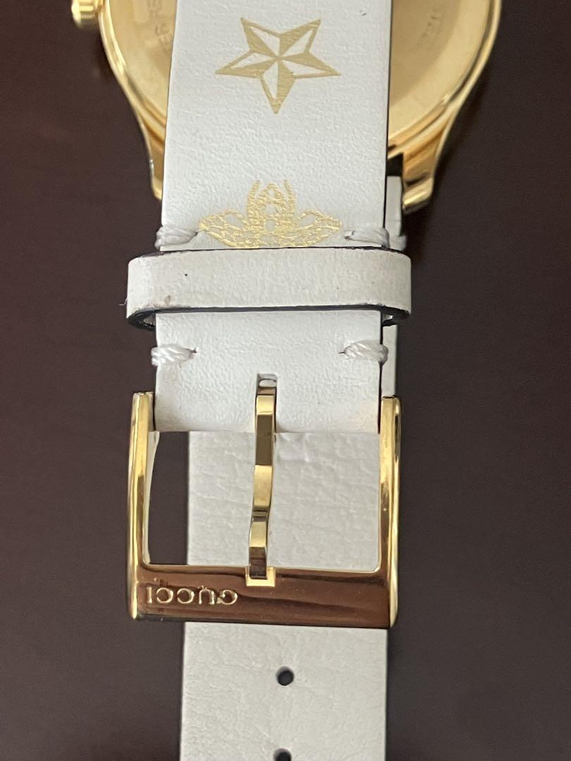 GUCCI グッチ　126.4/YA1264055 蜂　Gタイムレス　白レザー