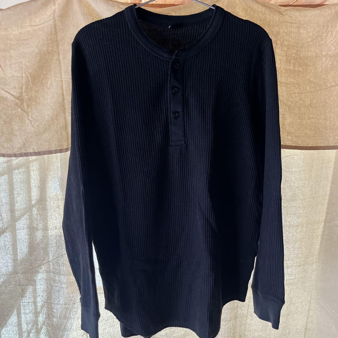UNIQLO ヘンリーネック サーマル ワッフル ロンt - メルカリ