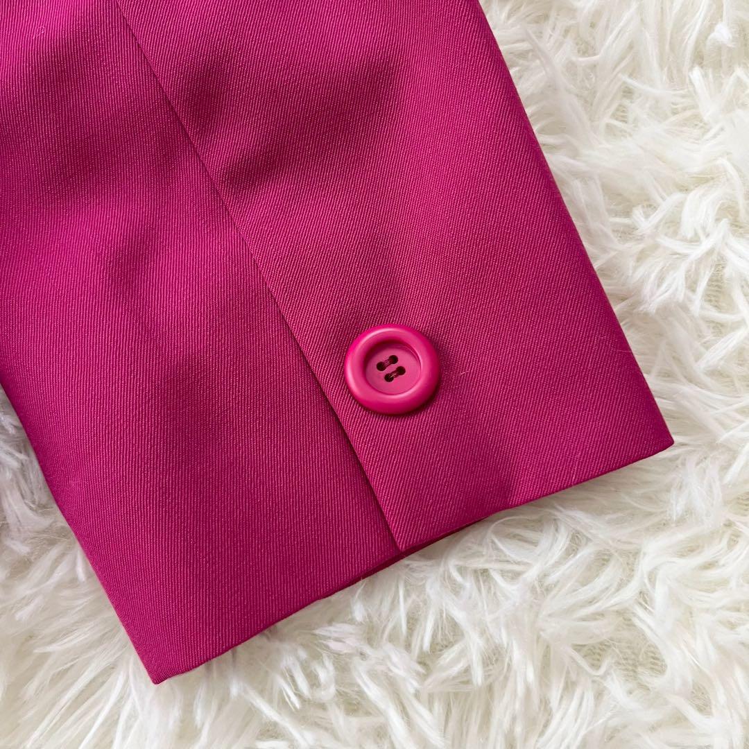 【クリスチャンディオール】セットアップ　11号　 ノーカラ―ジャケット　ピンク