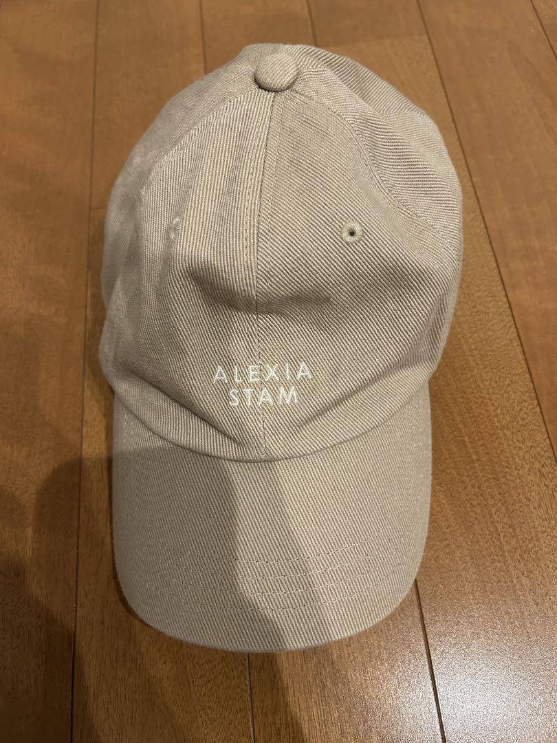 〜値下げ〜 ALEXIA STAM キャップ 刺繍ロゴ入り ベージュ レディース