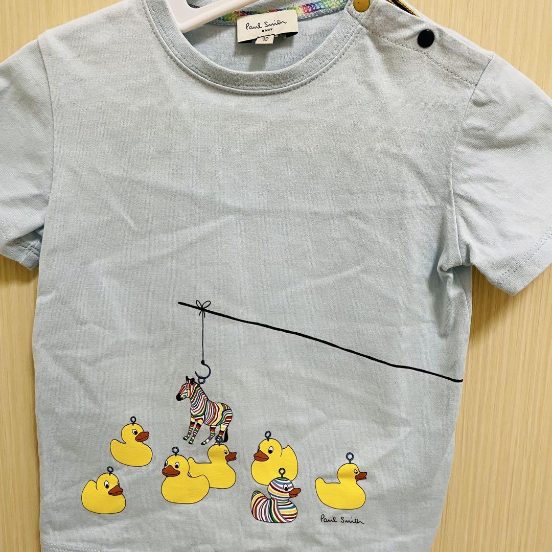 Paul Smith 水色Tシャツとデニムパンツセット 90