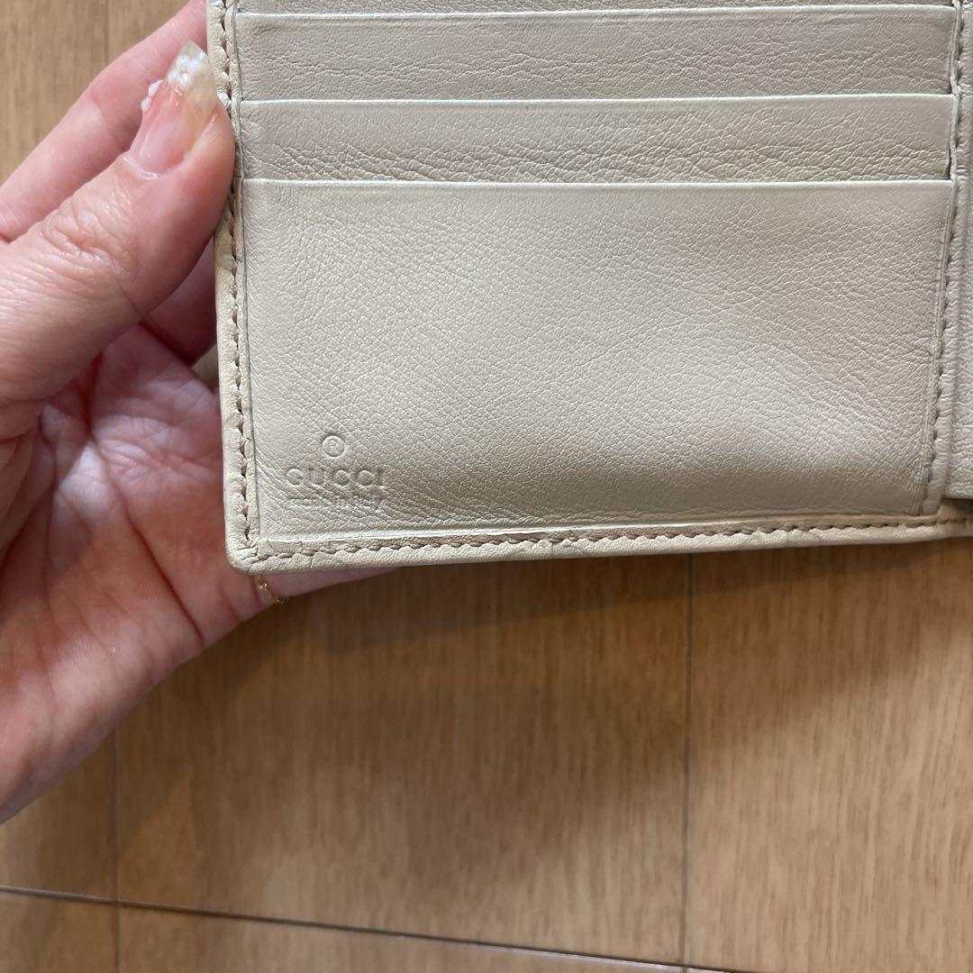 GUCCI GGシマ レザー 二つ折り財布
