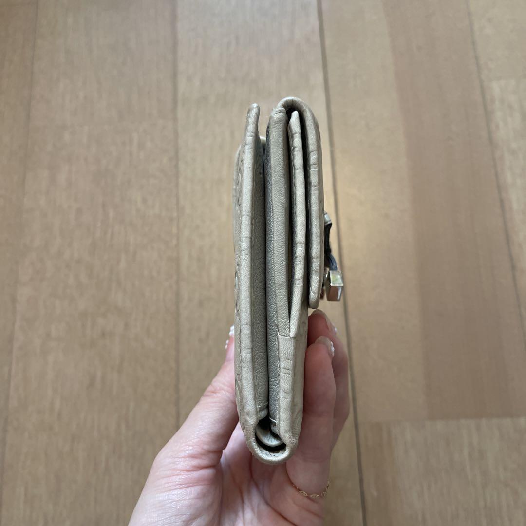GUCCI GGシマ レザー 二つ折り財布