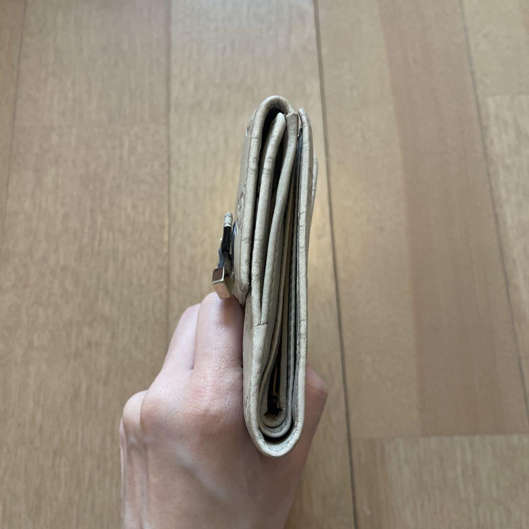 GUCCI GGシマ レザー 二つ折り財布