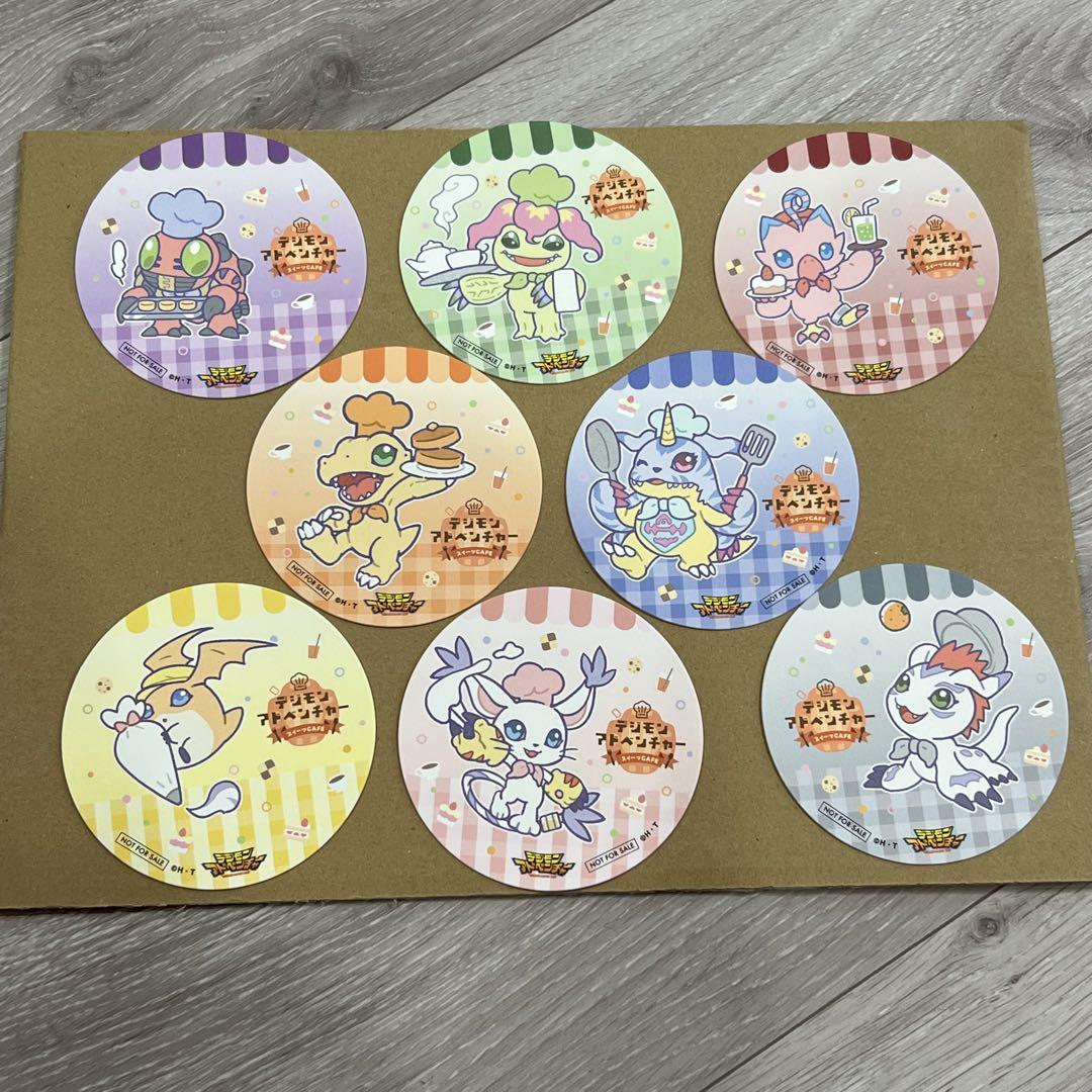 デジモン and GALLERY コラボカフェ　コースター8枚